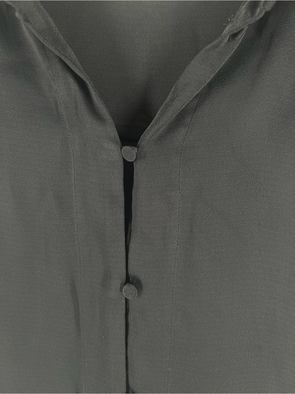 Classic Black Button-Down Blouse - Women - Picture 7 of 9